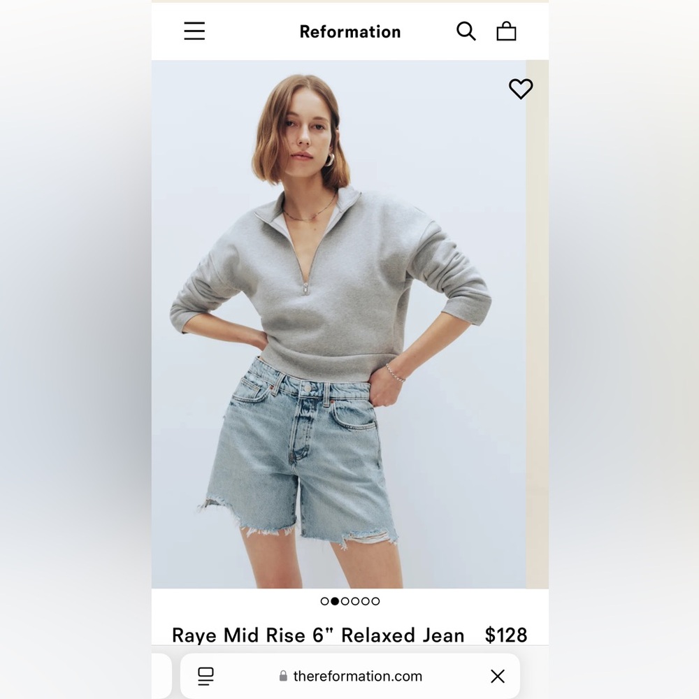 Reformation Raye Denim Shorts - Picture 4 of 5
